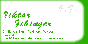 viktor fibinger business card